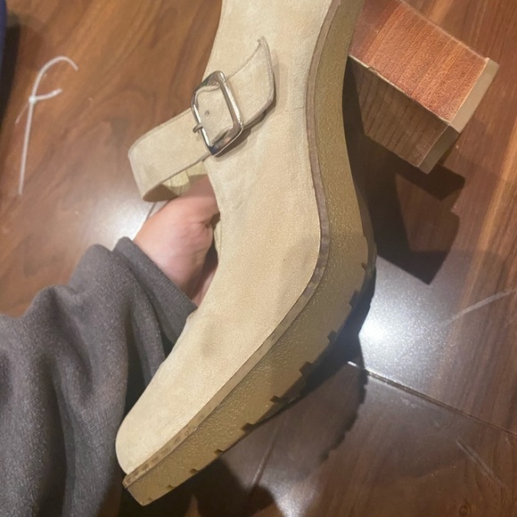 Maryam Nassir Zadeh / leather Mary Jane Babies buckle lug sole heels 40 10 - Picture 5 of 9